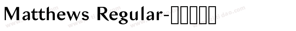 Matthews Regular字体转换